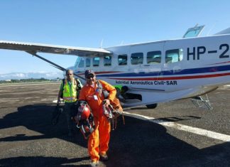 Hallan flotador de helicóptero desaparecido en Panamá con dos venezolanos