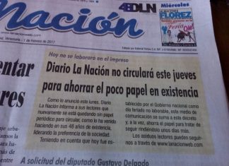 Este jueves no circula el Diario La Nación “para ahorrar papel”
