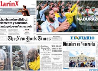 Medios internacionales reseñan el “autogolpe chavista” en Venezuela