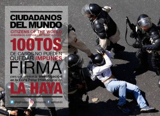 Recogerán firmas para reforzar las denuncias ante la Haya contra las violaciones de DDHH en Venezuela