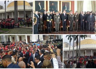 ¡Inesperadamente! El Aissami y Alto Mando Militar entraron a la AN por actos del 05 de julio