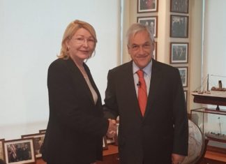 Ortega Díaz se reunió con Piñera: conversaron sobre la grave crisis que vive Venezuela