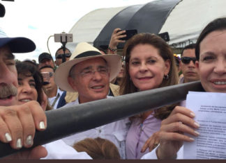 Maria Corina Machado se reunió con ex presidentes colombianos en la frontera
