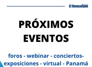 Próximos eventos: AGENDA EL VENEZOLANO