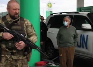 Rusia bombardeó la capital de Ucrania durante la visita del secretario general de la ONU