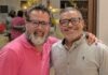 Ozzie Guillén junto al periodista David Alejandro Chacón.