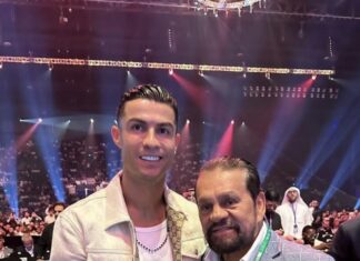 Roberto Durán y Cristiano Ronaldo juntos en Arabia Saudita