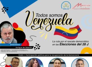 Este jueves en Panamá, “Todos somos Venezuela: La ruta por el rescate democrático en las elecciones del 28 julio”