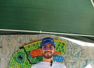 Oscar Olivares regresa a Panamá para crear un mural con más de 70 mil tapas reutilizadas (VIDEO)