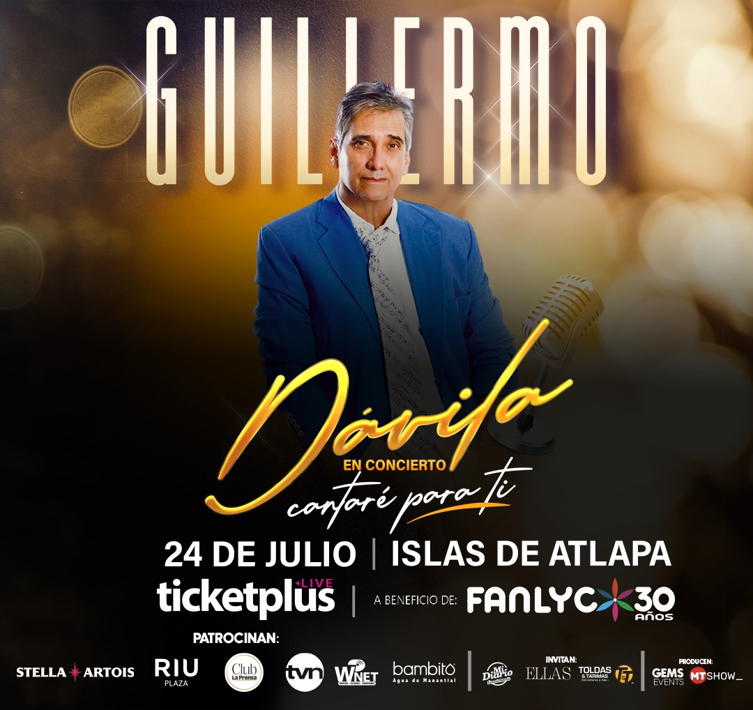 Guillermo Dávila en concierto este 24 de julio en las Islas de Atlapa