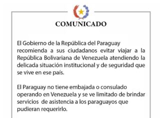 Paraguay advirtió a sus ciudadanos sobre riesgos de viajar a Venezuela